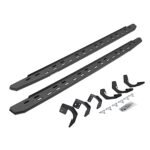 Go Rhino 69620687ST Running Boards, Protective Bedliner Coating, Galvanized Steel, Mounting Bracket Kit Included, 4-Door, Crew Cab Pickup, RB30 Slim Line Series