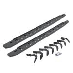 Go Rhino 69623580ST Running Boards, Protective Bedliner Coating, Galvanized Steel, Mounting Bracket Kit Included, 4-Door, Crew Cab Pickup, RB30 Slim Line Series