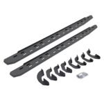 Go Rhino 69641580ST Running Boards, Protective Bedliner Coating, Galvanized Steel, Bracket Kit Included, 4-Door, Extended Cab Pickup, RB30 Slim Line Series