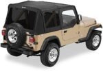 Bestop 51123-15 Replace-A-Top Soft Top - Without Frame (Requires Factory Frame) Black Denim