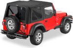 Bestop 51124-15 Replace-A-Top Soft Top - Without Frame (Requires Factory Frame) Black Denim