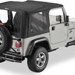 Bestop 51127-15 Replace-A-Top Soft Top - Without Frame (Requires Factory Frame) Black Denim