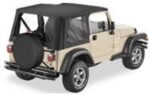 Bestop 51127-15 Replace-A-Top Soft Top - Without Frame (Requires Factory Frame) Black Denim - Image 2