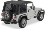 Bestop 51180-15 Replace-A-Top Soft Top - Without Frame (Requires Factory Frame) Black Denim