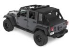 Bestop 53901-17 Halftop Soft Top, Black Premium Twill, Fit's 4 Door Models Only - Image 5