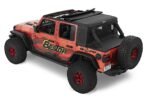 Bestop 53902-17 Trektop Halftop Soft Top - Frameless Design Black twill - Image 2