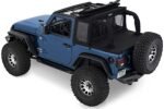 Bestop 53903-17 Halftop Series Soft Top - With Frame (Frame Included) Black twill - Image 2