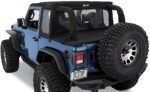 Bestop 53903-17 Halftop Series Soft Top - With Frame (Frame Included) Black twill - Image 6