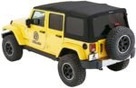 Bestop 54823-17 Supertop NX Soft Top - With Frame (Frame Included) Black twill