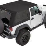 Bestop 54862-17 Trektop Pro Hybrid Fastback Soft Top - Frameless Design Black