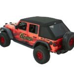 Bestop 54925-17 Trektop Ultra Fastback Soft Top - Without Frame (Requires Factory Frame) Black twill