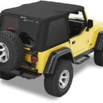 Bestop 56820-35 Trektop Fastback Soft Top - With Frame (Frame Included) Black diamond