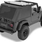 Bestop 56821-35 Trektop Fastback Soft Top - With Frame (Frame Included) Black diamond