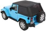 Bestop 56852-17 Trektop Fastback Soft Top - With Frame (Frame Included) Black twill