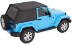 Bestop 56852-17 Trektop Fastback Soft Top - With Frame (Frame Included) Black twill - Image 2