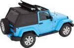 Bestop 56852-35 Trektop Fastback Soft Top - With Frame (Frame Included) Black diamond - Image 6