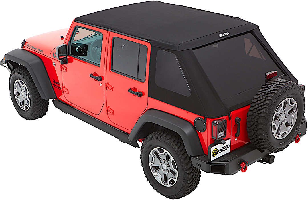 d345685317_1.jpg Bestop 56853-17 Trektop Fastback Soft Top - With Frame (Frame Included) Black twill - Image 1