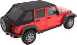 Bestop 56853-17 Trektop Fastback Soft Top - With Frame (Frame Included) Black twill - Image 2