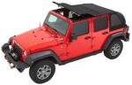 Bestop 56853-35 Trektop Fastback Soft Top - With Frame (Frame Included) Black diamond - Image 6