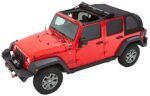 Bestop 56853-35 Trektop Fastback Soft Top - With Frame (Frame Included) Black diamond - Image 9