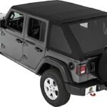 Bestop 56862-17 Trektop Fastback Soft Top - With Frame (Frame Included) Black