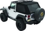 Bestop 56920-17 Trektop Fastback Soft Top - With Frame (Frame Included) Black twill
