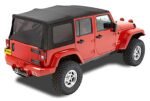 Bestop 79847-17 Replace-A-Top Soft Top - Without Frame (Requires Factory Frame) Black twill