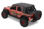 Bestop 80100-17 Trektop Halftop Soft Top - Frameless Design Black twill