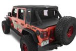 Bestop 80100-17 Trektop Halftop Soft Top - Frameless Design Black twill - Image 4