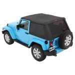 Bestop 56452-17 Trektop Slantback Series Soft Top - Frameless Design Black