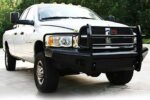 Fab Fours DR03-S1060-1 Front Black Steel Grille Guard, Powdercoated Black, with Full Grille Guard - Image 2