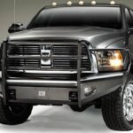 Fab Fours DR10-Q2960-1 Front Black Steel Elite Grille Guard, Powdercoated Black, with Full Grille Guard