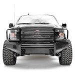 Fab Fours FF18-K4560-1 Front Black Steel Grille Guard, Black, with Full Grille Guard - Image 2