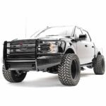 Fab Fours FF18-K4560-1 Front Black Steel Grille Guard, Black, with Full Grille Guard - Image 3