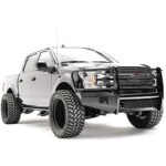 Fab Fours FF18-K4560-1 Front Black Steel Grille Guard, Black, with Full Grille Guard - Image 4