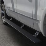 Go Rhino 20436680PC Running Boards, Textured Black, Aluminum, with Mounting Kit, 4-Door, Extended Cab Pickup, E1 Series - Image 4