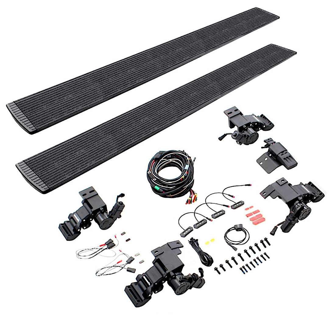 g2620443974t_1.jpg Go Rhino 20443974T Running Boards, Protective Bedliner Coating, Aluminum, with Mounting Kit, 4-Door, Sport Utility, E1 Series - Image 1