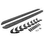 Go Rhino 63404787ST Running Boards, Protective Bedliner Coating, Steel, 4-Door, Crew Cab Pickup, RB10 Slim Line Series