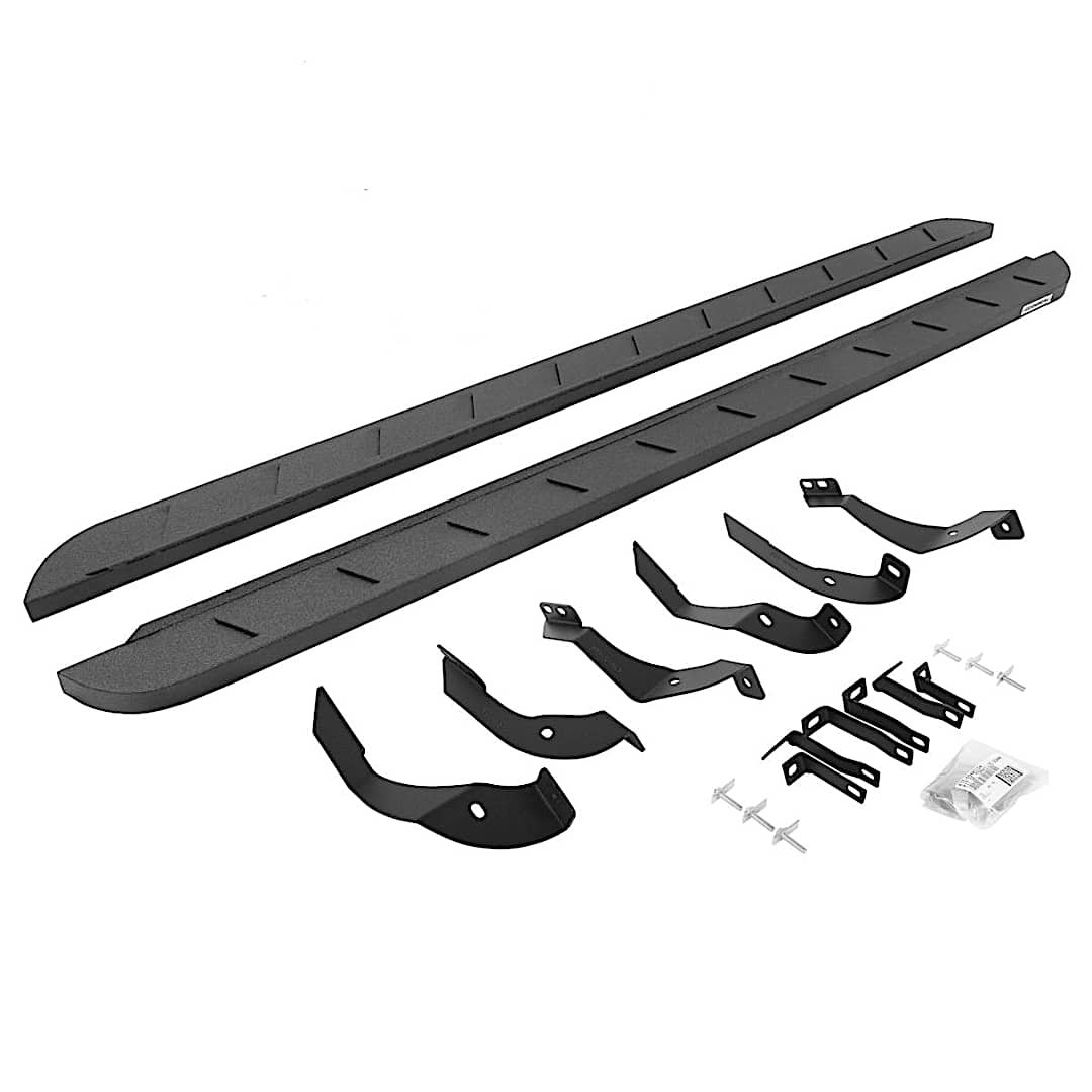 g2663405187st_1.jpg Go Rhino 63405187ST Running Boards, Protective Bedliner Coating, Steel, DIESEL, 4-Door, Crew Cab Pickup, RB10 Slim Line Series - Image 1