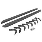 Go Rhino 63423580ST Running Boards, Protective Bedliner Coating, Steel, 4-Door, Crew Cab Pickup, RB10 Slim Line Series