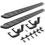 Go Rhino 6344158020PC Running Boards, Textured Black, Galvanized Steel, 4-Door, Extended Cab Pickup, RB10 Series