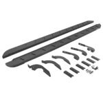 Go Rhino 63442987ST Running Boards, Protective Bedliner Coating, Steel, 4-Door, Crew Cab Pickup (Double Cab), RB10 Slim Line Series