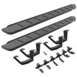 Go Rhino 6344328020T Running Boards, Protective Bedliner Coating, Galvanized Steel, Crew Cab Pickup (Double Cab), RB10 Series