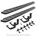 Go Rhino 6344368720PC Running Boards, Powdercoated Textured Black, Steel, 4-Door, Crew Cab Pickup, Crew Max, RB10 Slim Line Series