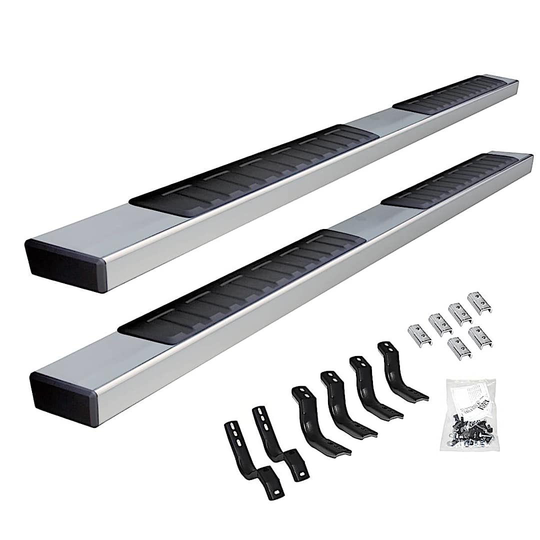 g266862443587ps_1.jpg Go Rhino 6862443587PS Running Boards, Polished, Stainless Steel, 4-Door, Crew Cab Pickup, OE Xtreme II Series - Image 1