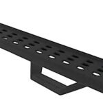 Go Rhino 6941268020PC Running Boards, Powdercoated Textured Black, Steel, with 2-Pairs of RB10 Drop Steps, 4-Door, Extended Cab Pickup, RB20 Raptor-Style Series