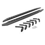 Go Rhino 69418087ST Running Boards, Protective Bedliner Coating, Steel, 4-Door, Crew Cab Pickup, RB20 Slim Line Series