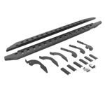Go Rhino 69442987ST Running Boards, Protective Bedliner Coating, Steel, 4-Door, Crew Cab Pickup (Double Cab), RB20 Slim Line Series