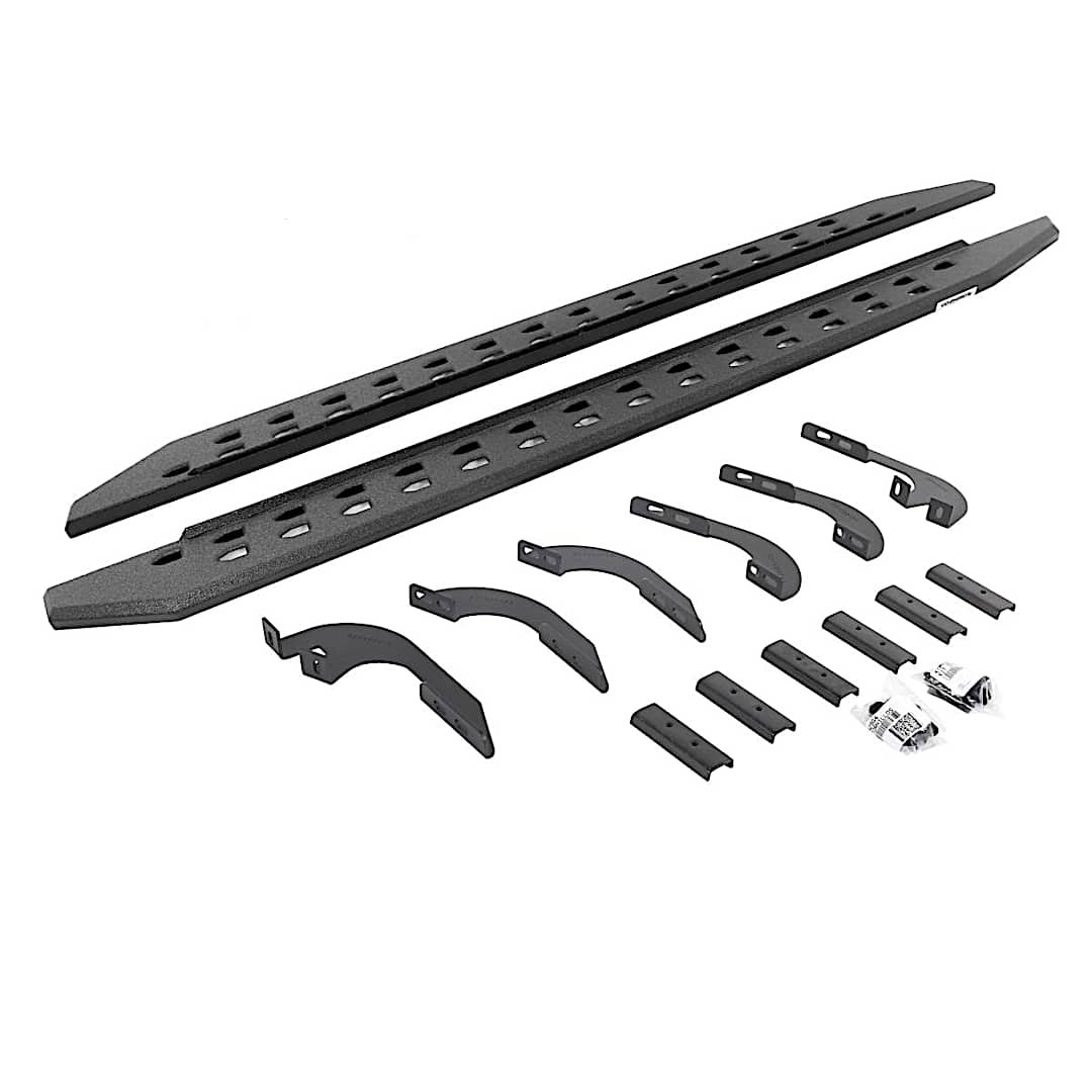 g2669442987st_1.jpg Go Rhino 69442987ST Running Boards, Protective Bedliner Coating, Steel, 4-Door, Crew Cab Pickup (Double Cab), RB20 Slim Line Series - Image 1