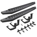 Go Rhino 6944368720PC Running Boards, Powdercoated Textured Black, Steel, 4-Door, Crew Cab Pickup, Crew Max, RB20 Raptor-Style Series